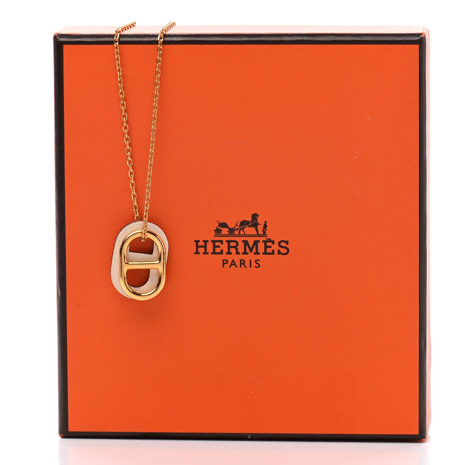 Hermes Swift O'Maillon Pendant Necklace Nata 7 of 7
