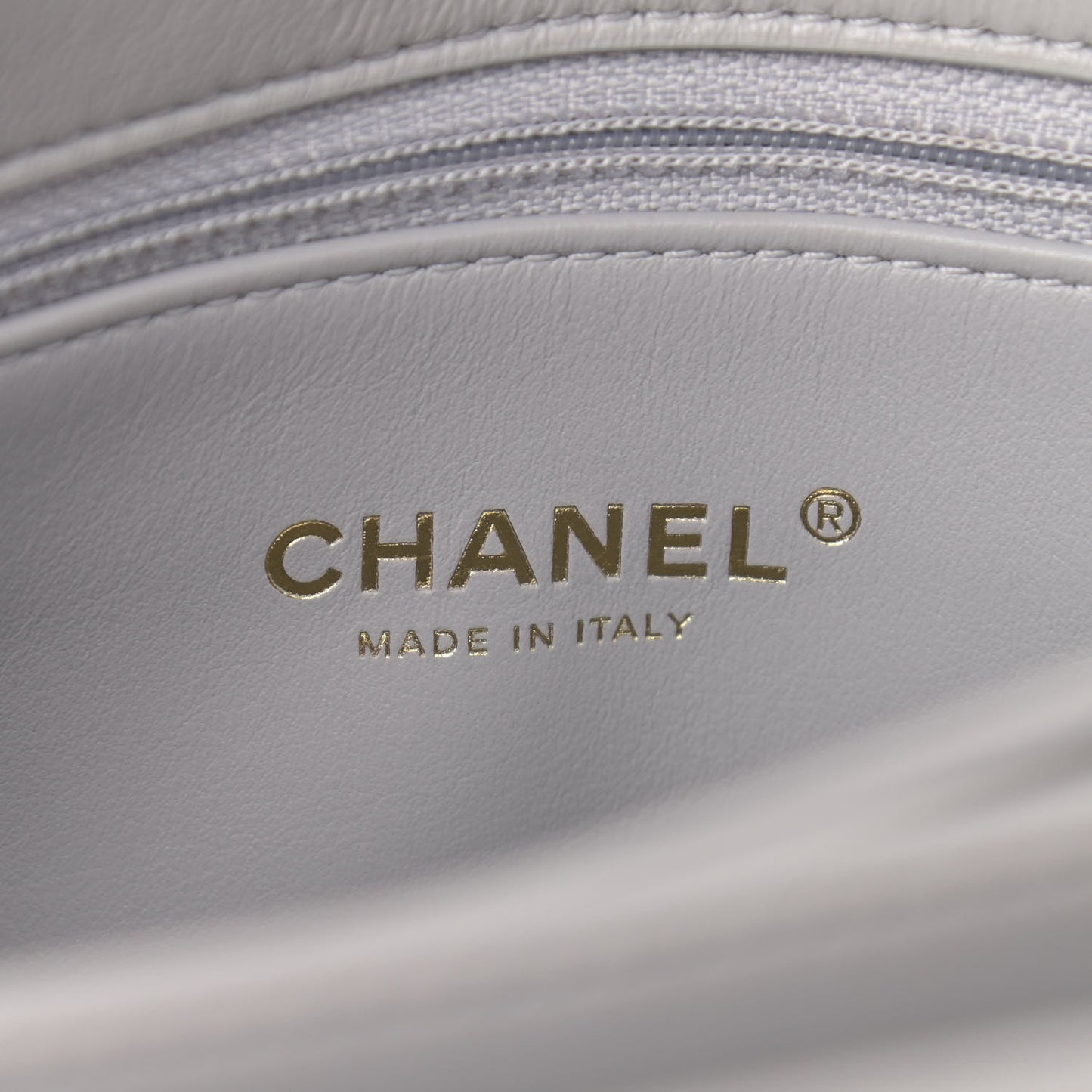 Lambskin Quilted Medium Color Match Flap Grey