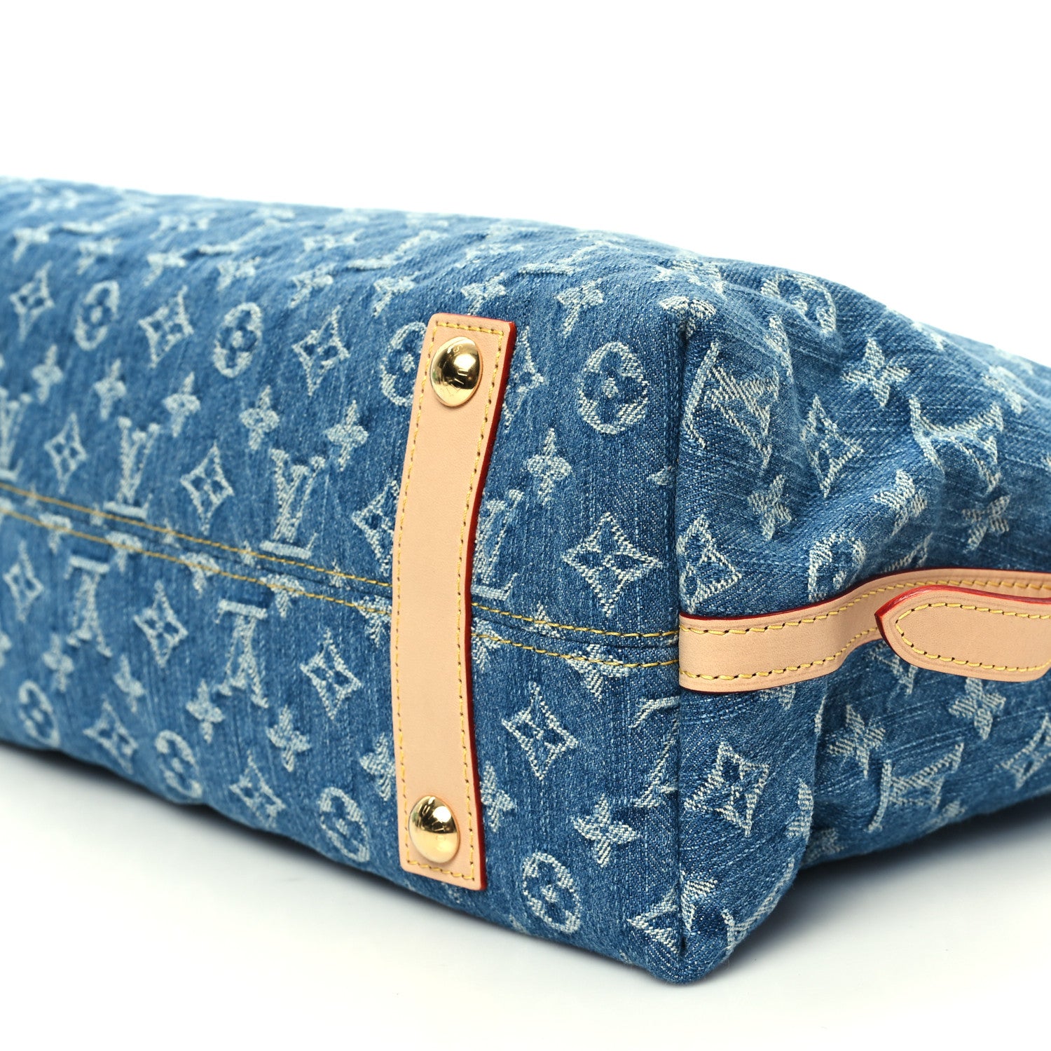 Louis Vuitton Monogram Denim CarryAll MM Blue 10 of 11