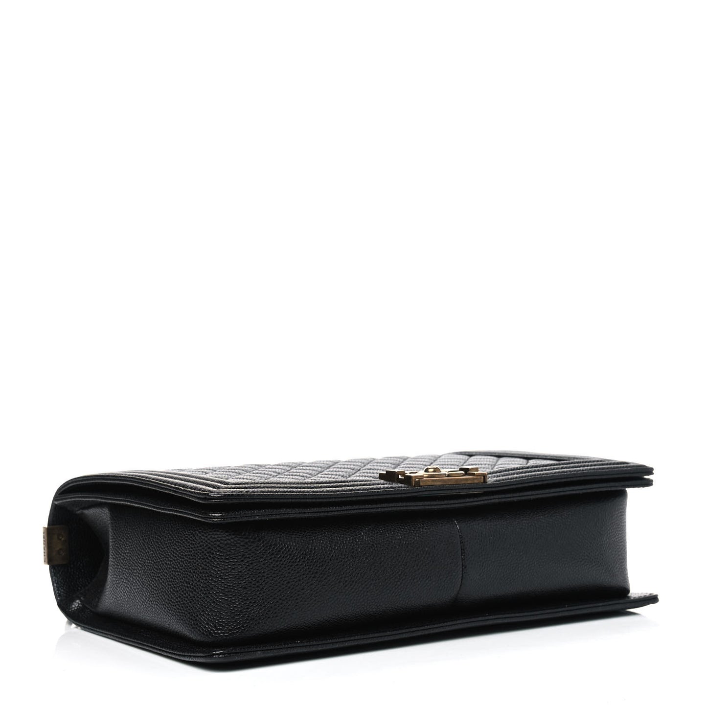 Caviar Quilted Large Boy Flap Black