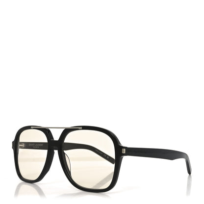 Saint Laurent Acetate Geometric Aviator Sunglasses SL 545 Black 1 of 8