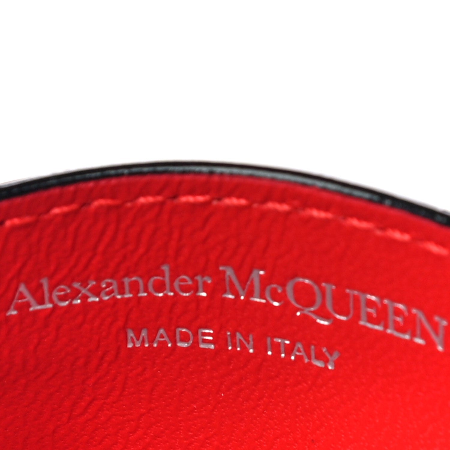 Alexander McQueen Calfskin Graffiti Skull Card Holder Black 6 of 11