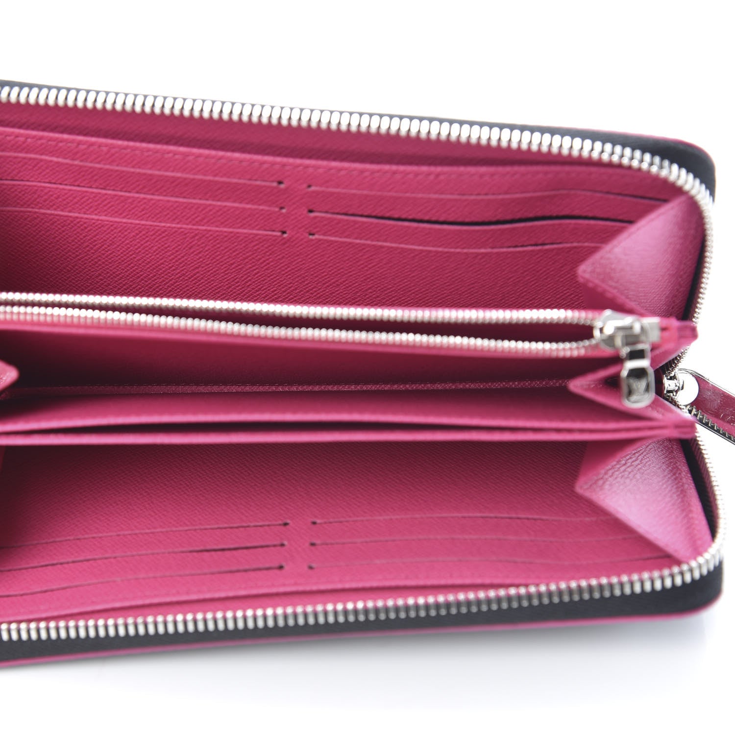 Louis Vuitton Epi Zippy Wallet Black Hot Pink 5 of 7