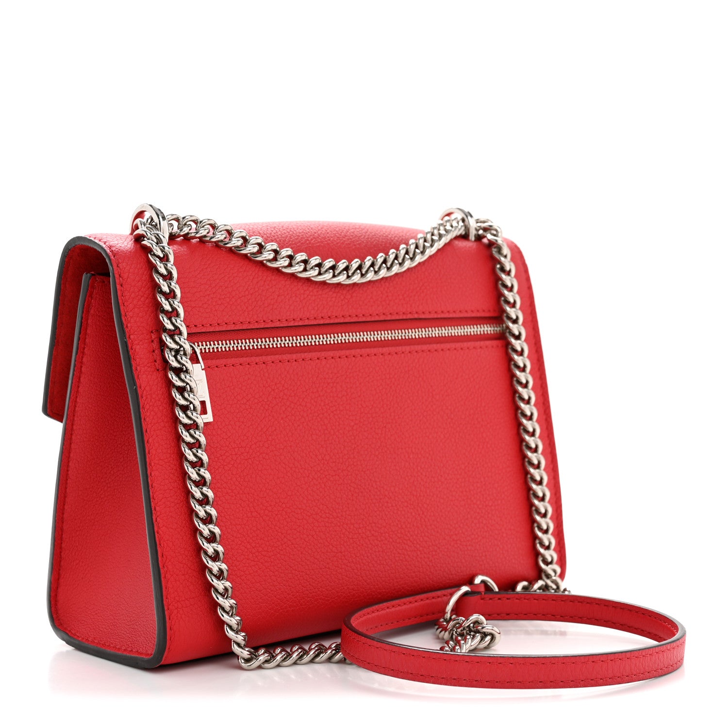 Louis Vuitton Soft Calfskin Mylockme Chain Bag BB Rubis 3 of 12
