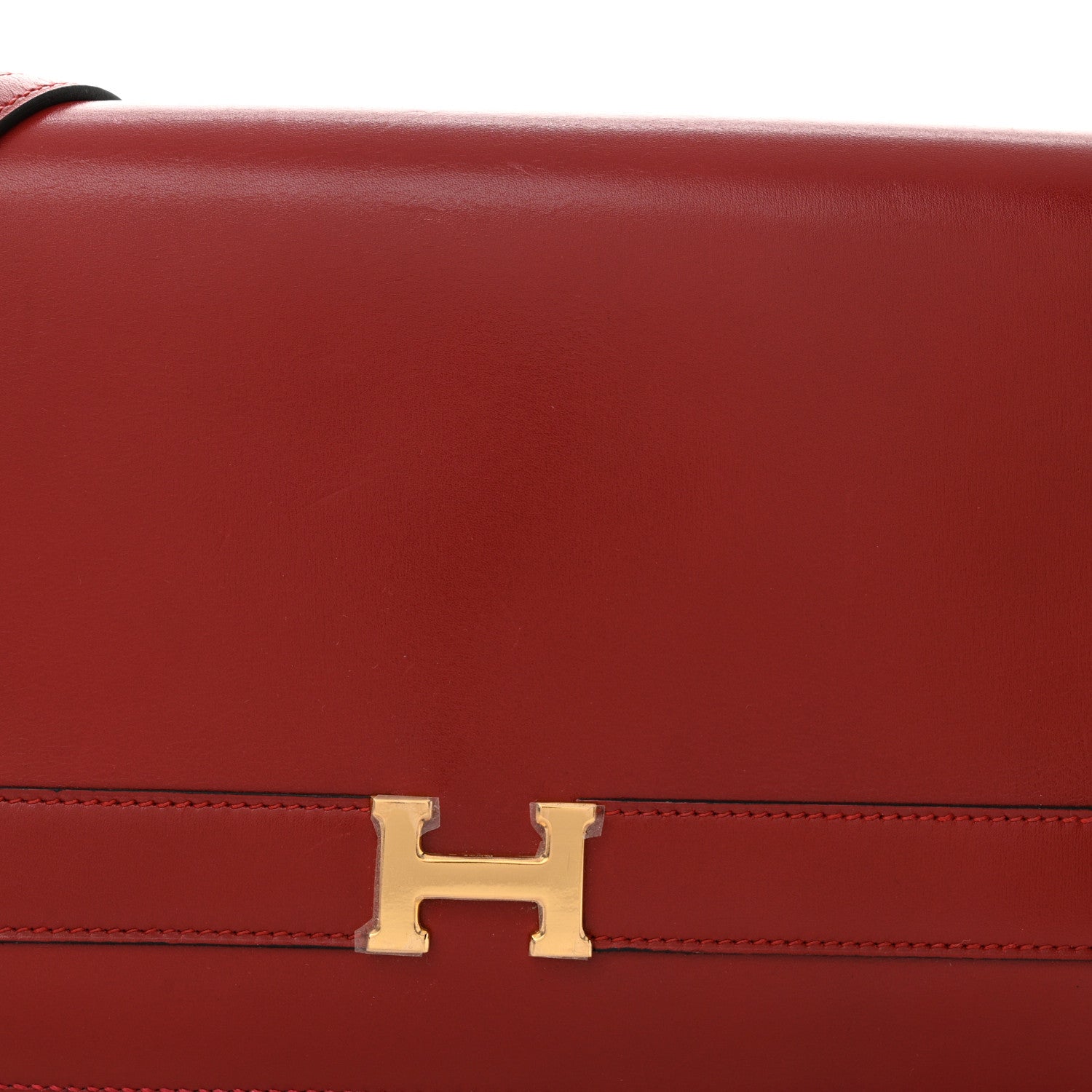 Hermes Box Annie Clutch Shoulder Bag Rouge Vif 7 of 19