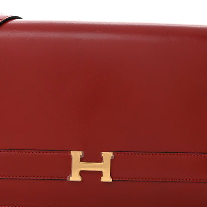 Hermes Box Annie Clutch Shoulder Bag Rouge Vif 7 of 19
