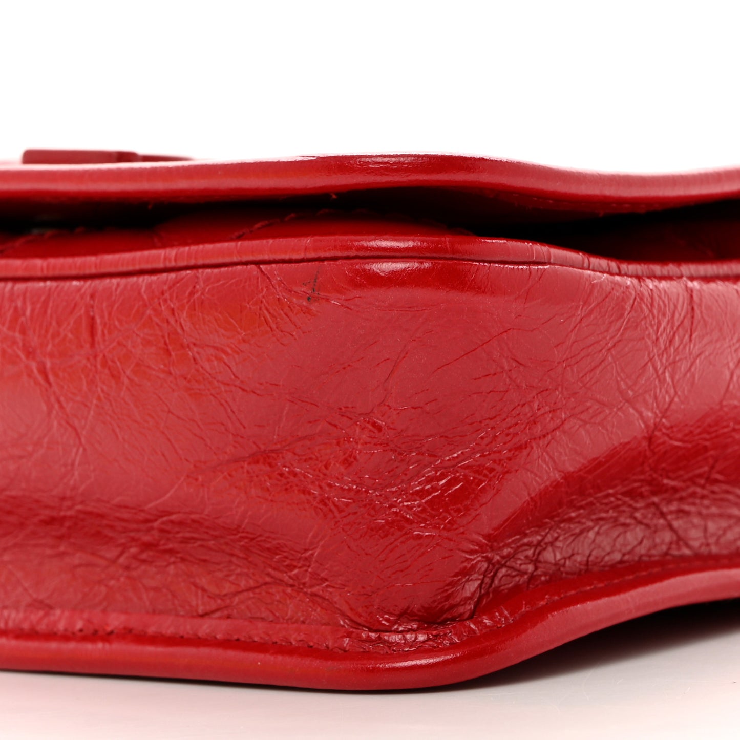 Crinkled Calfskin Matelasse Monogram Niki Chain Wallet Rouge Eros
