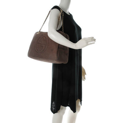 Gucci Vitello Range Medium Soho Bowler Grey Field 2 of 9