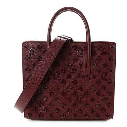Christian Louboutin Calfskin Spikes Loubinthesky Medium Paloma Bordeaux 1 of 10