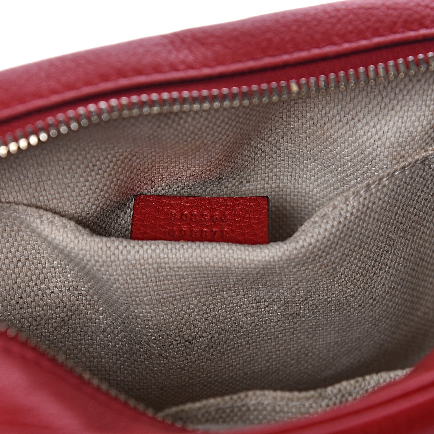 Gucci Pebbled Calfskin Small Soho Disco Bag Tabasco Red 7 of 11