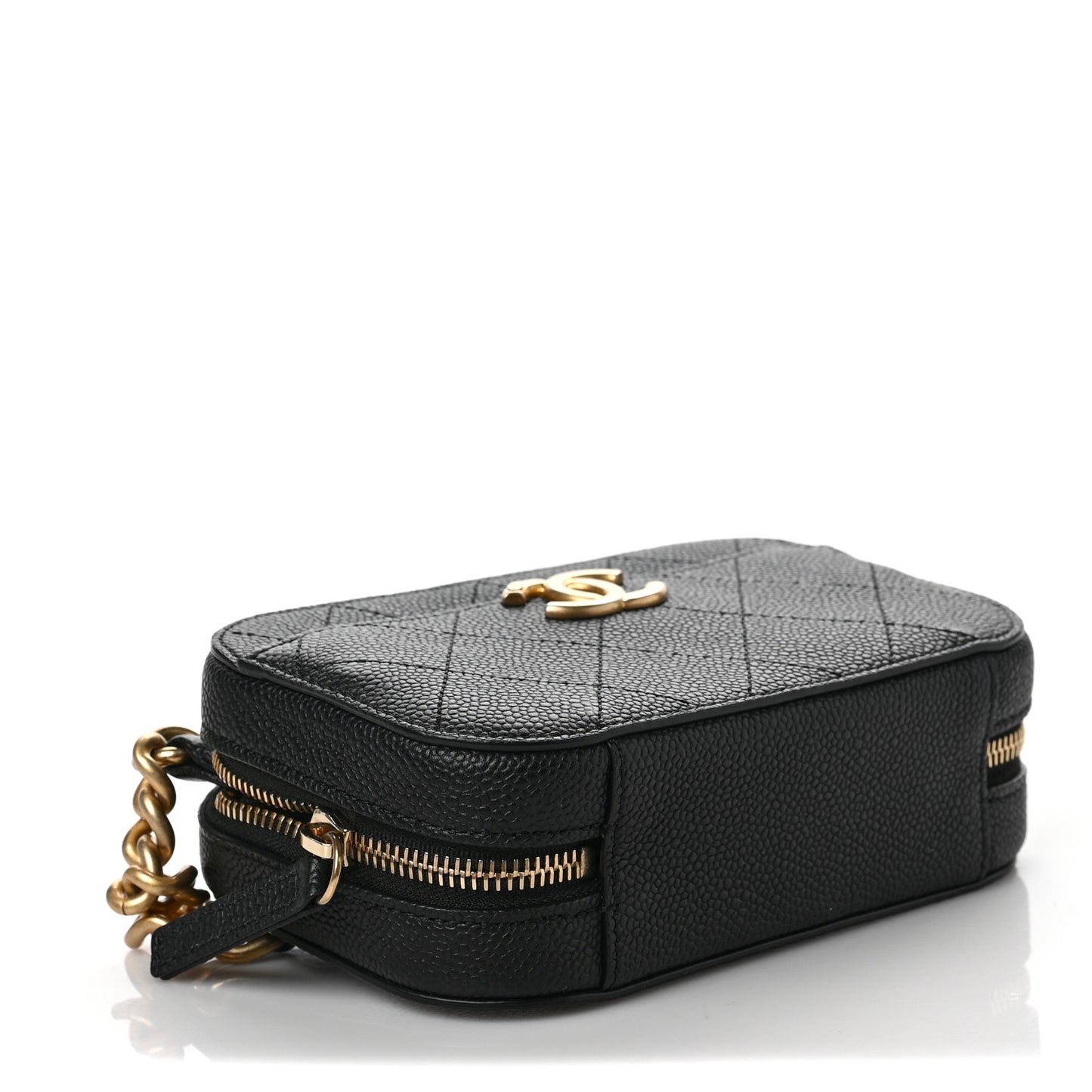Caviar Stitched Waist Bag Black
