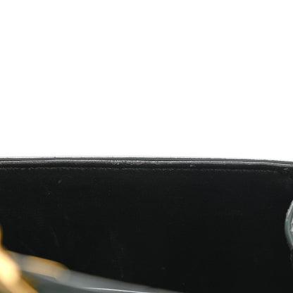 Saint Laurent Calfskin Crocodile Embossed Mini Classic Monogram Cassandra Top Handle Green 12 of 13