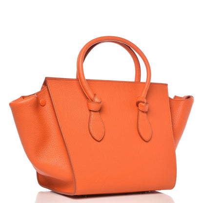 Celine Crisped Calfskin Mini Tie Knot Tote Burnt Orange 3 of 9