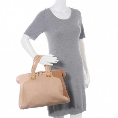 Fendi Goatskin Colorblock Large Chameleon Tote Beige 2 of 9