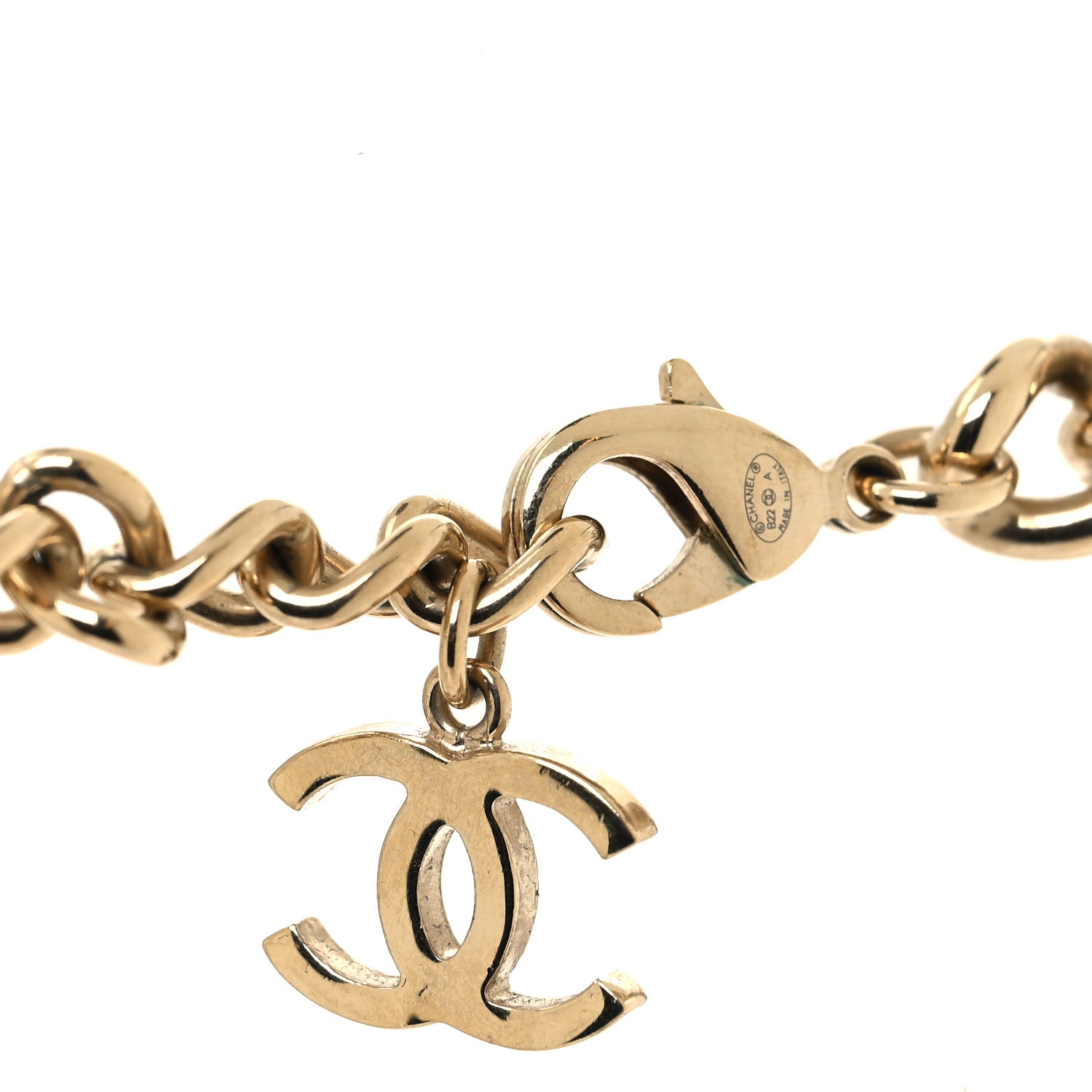 Chanel Metal Enamel CC Square Choker Gold Black White 4 of 5
