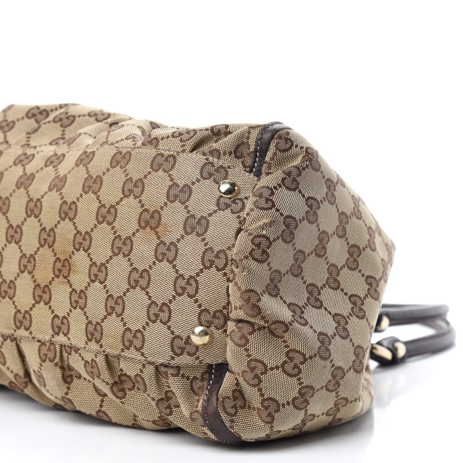 Gucci Monogram Large D Gold Hobo Dark Brown 7 of 13