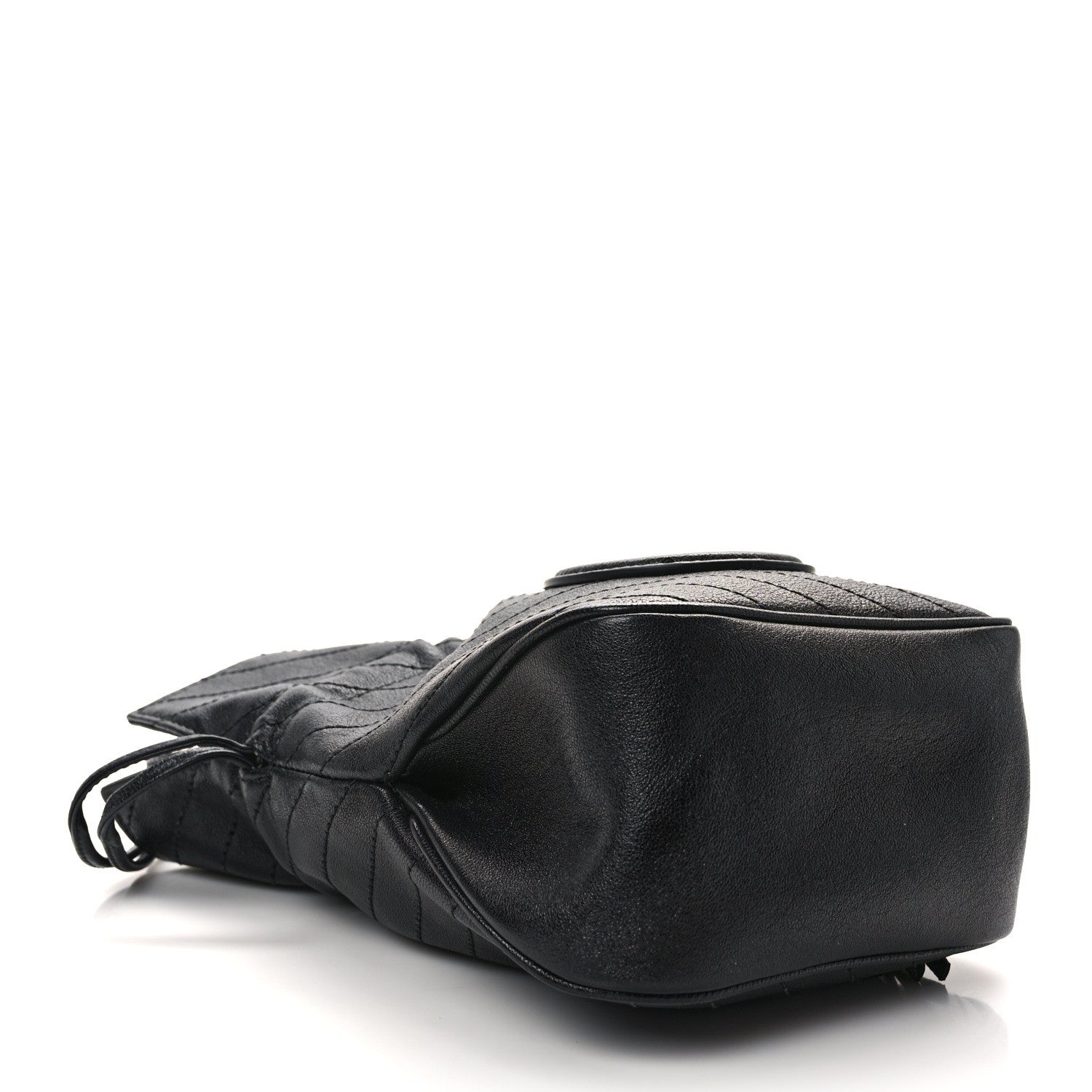 Gucci Sakai Be Green Calfskin Diagonal Stitched Mini Blondie Bucket Bag Black 4 of 13