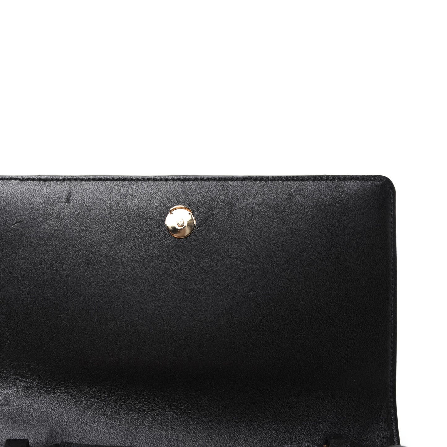 Lambskin Diamond Quilted Monogram Angie Chain Bag Black
