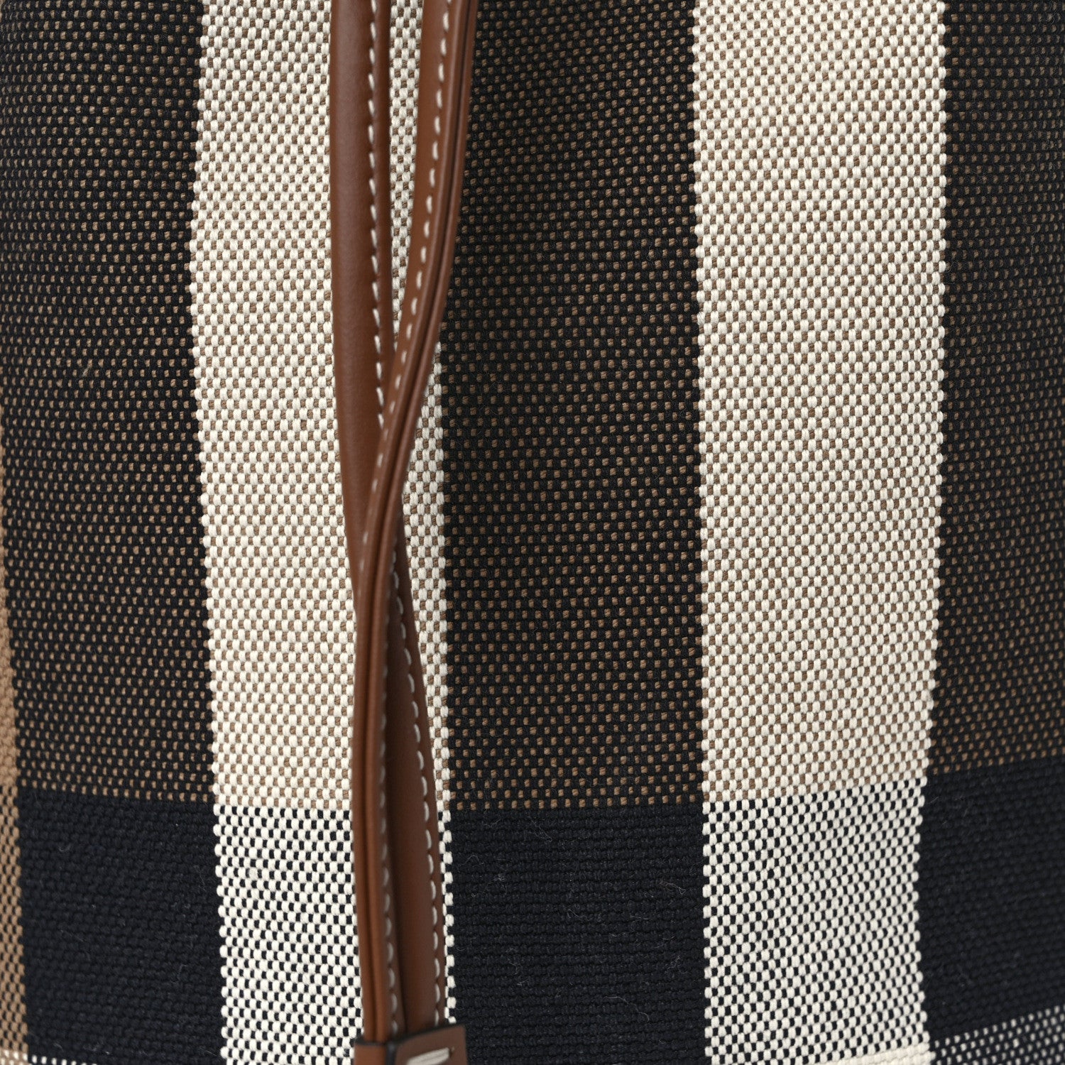 Burberry Giant Check Canvas Small Bucket Bag Taupe Brown 7 of 11