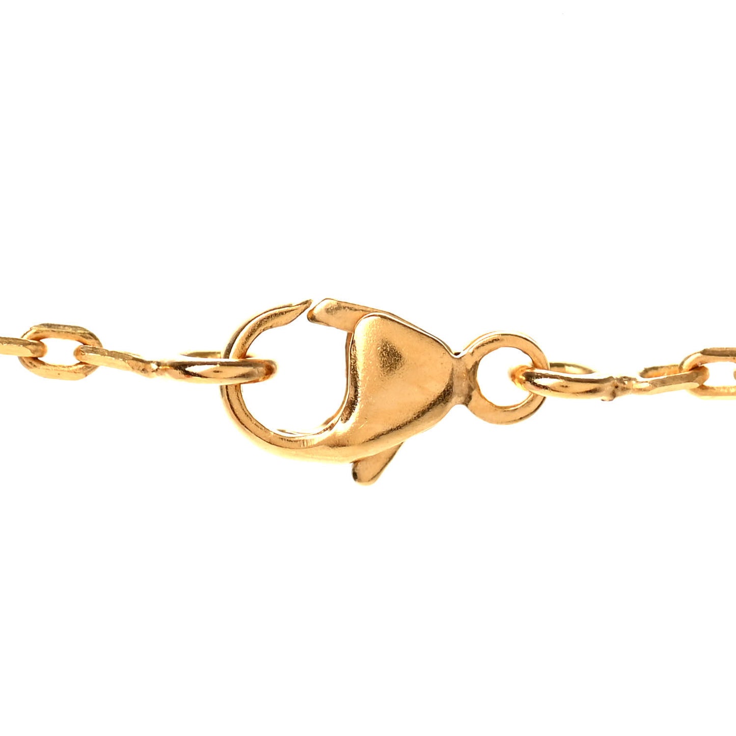 Gold Lacquered Cage d'H Pendant Necklace Orange Fonce