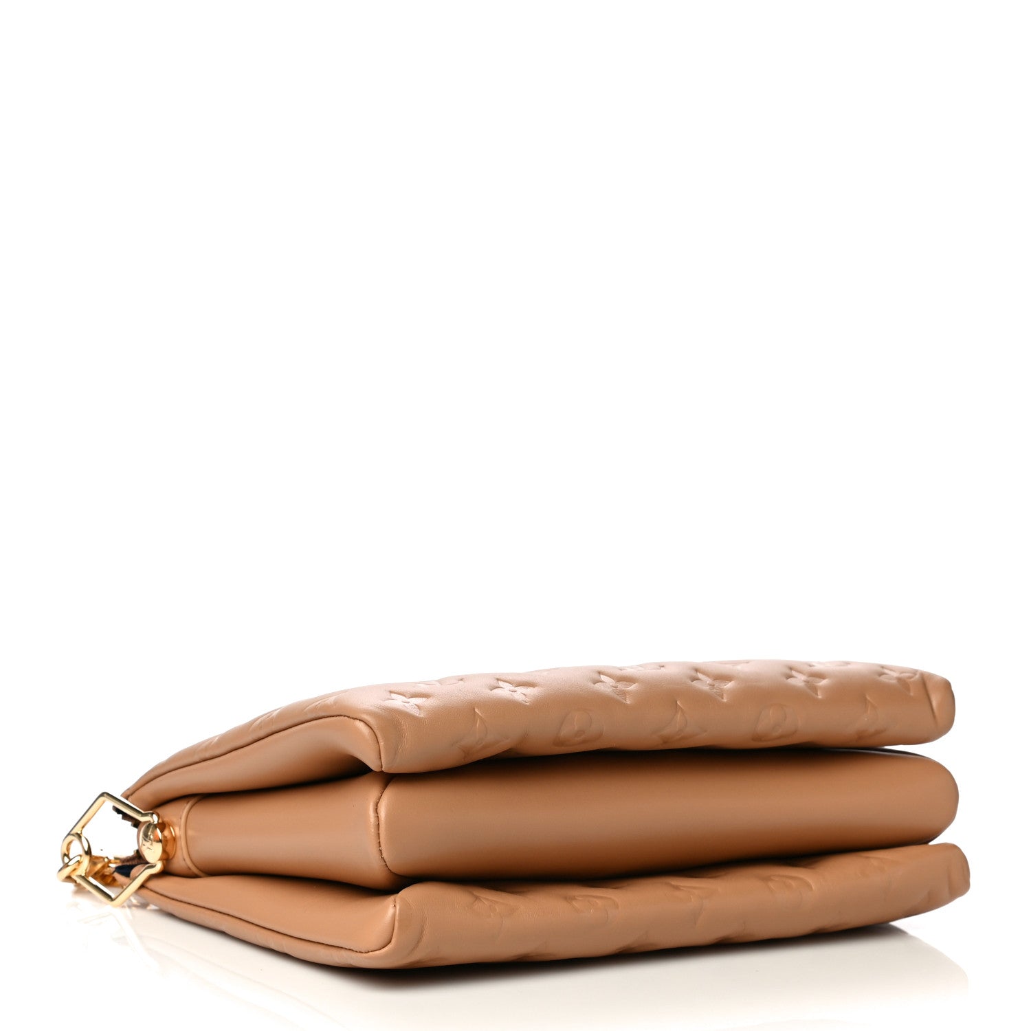 Louis Vuitton Lambskin Embossed Monogram Coussin PM Camel 4 of 14