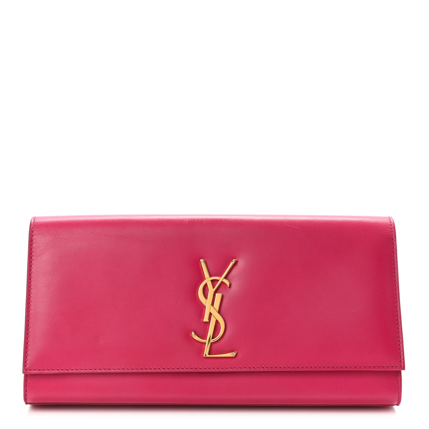Smooth Calfskin Classic Monogram Cassandre Clutch Lipstick Fuchsia