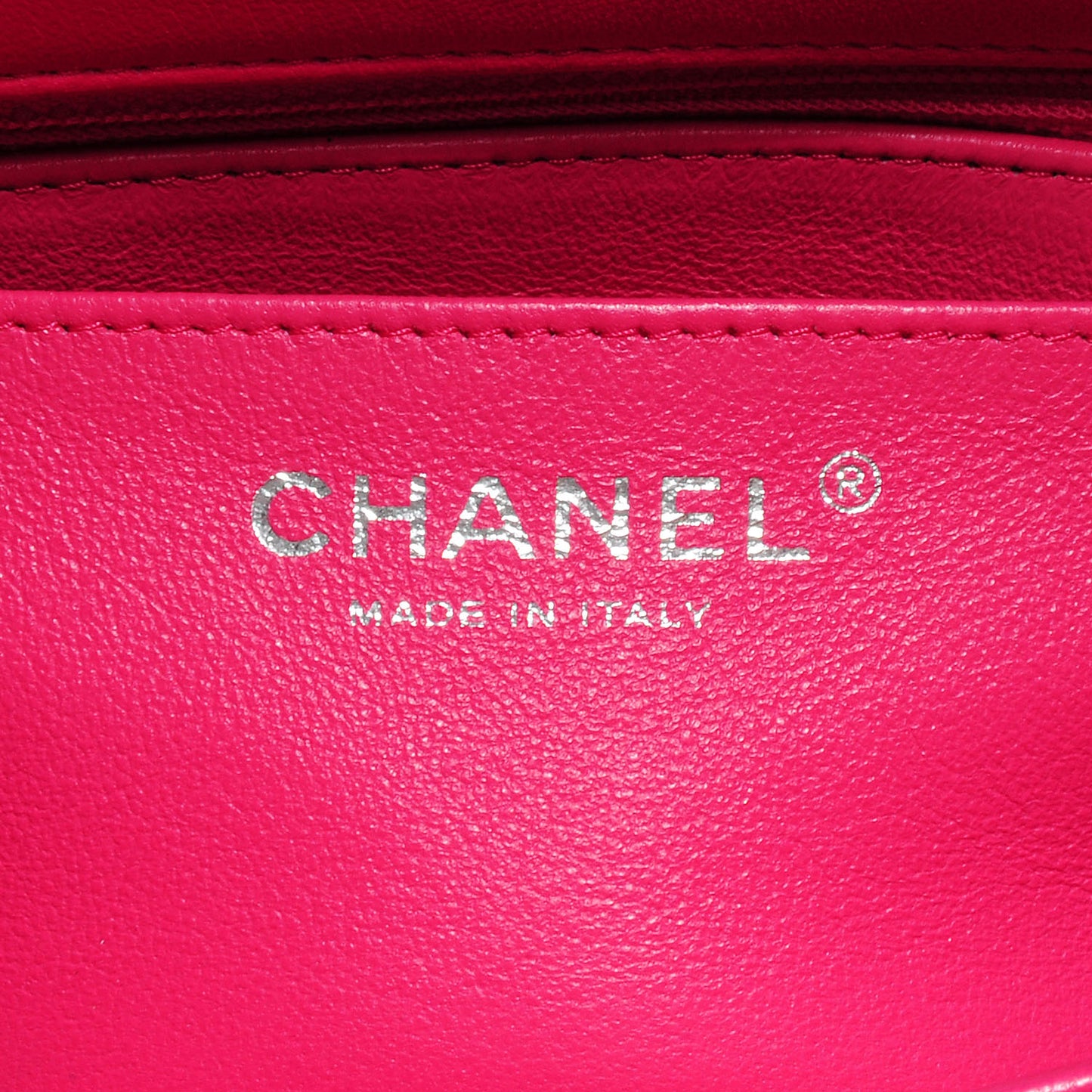 Lambskin Quilted Mini Flap Dark Pink