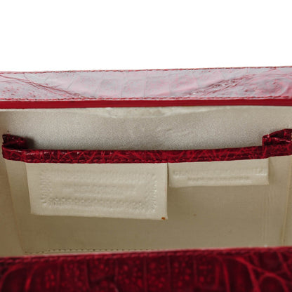 Nancy Gonzalez Crocodile Box Clutch Red 6 of 6