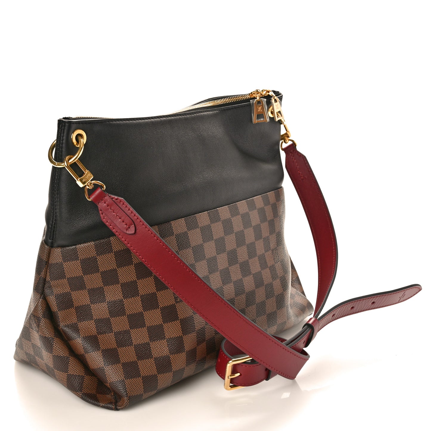 LOUIS VUITTON Damier Ebene Calfskin Maida Black