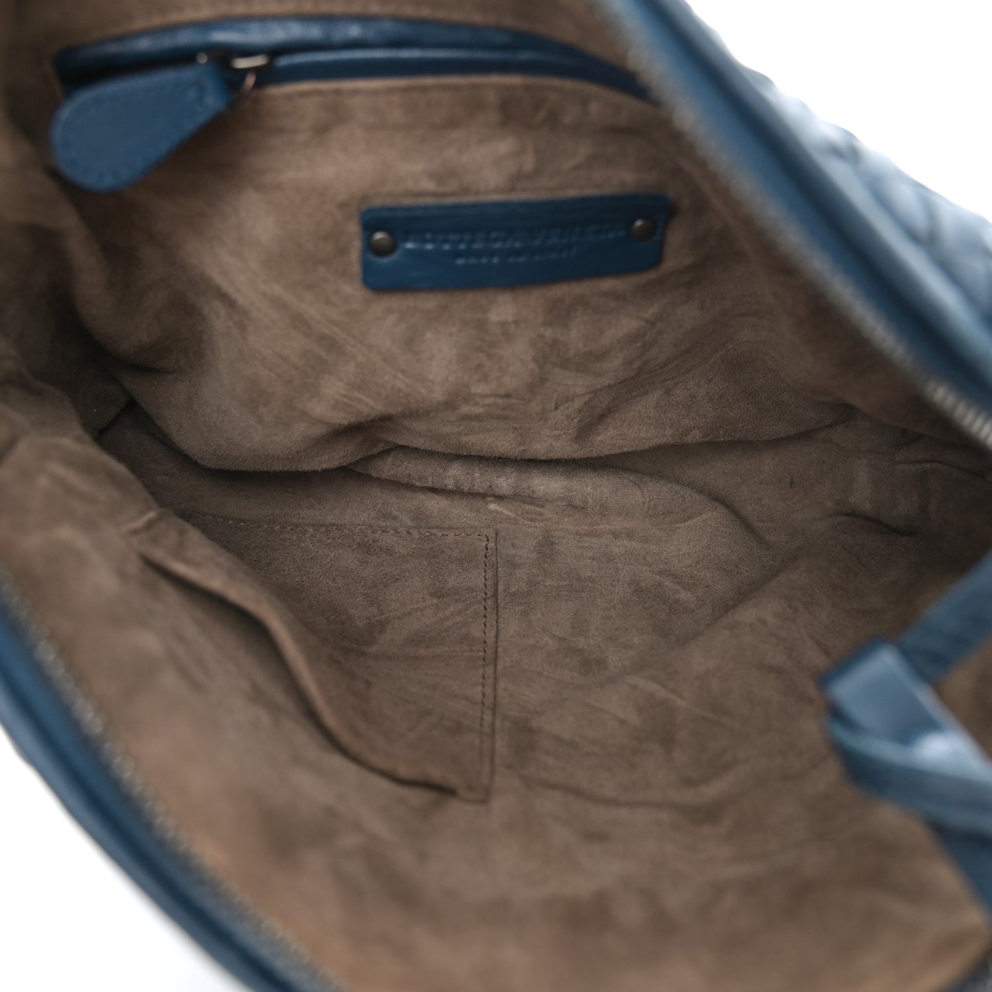 Nappa Intrecciato Nodini Crossbody Messenger Blue