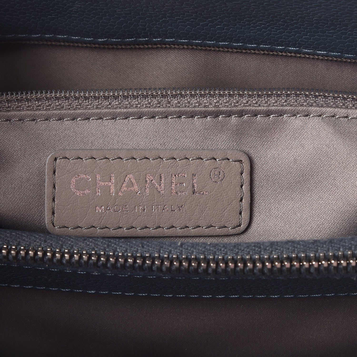 Chanel Caviar Quilted Grand Shopping Tote GST Dark Blue 6 of 11