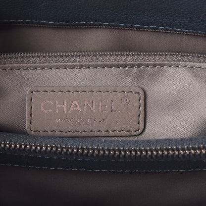 Chanel Caviar Quilted Grand Shopping Tote GST Dark Blue 6 of 11
