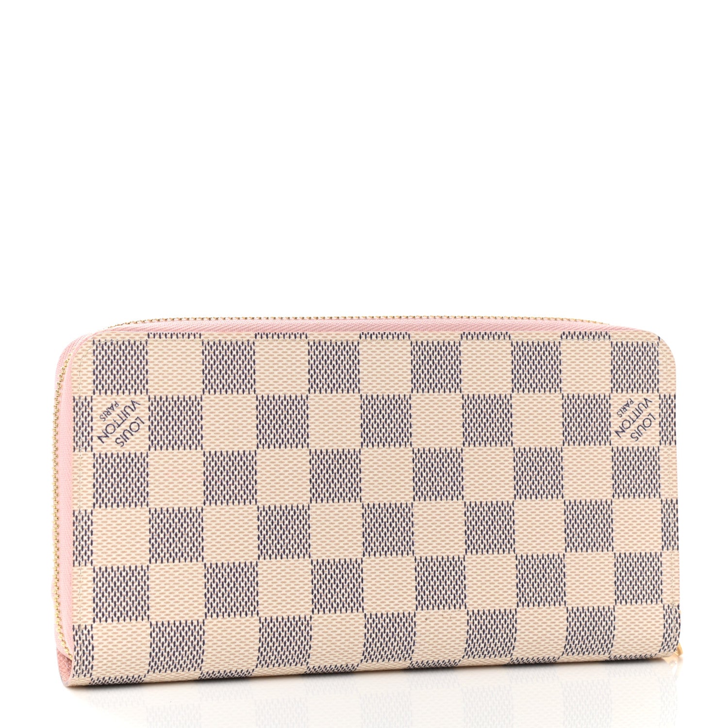 Louis Vuitton Damier Azur Zippy Wallet Rose Ballerine 3 of 7