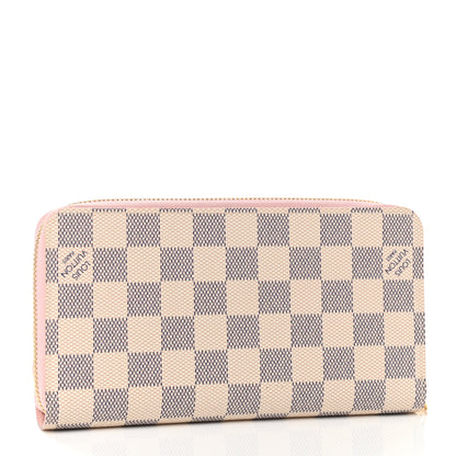 Louis Vuitton Damier Azur Zippy Wallet Rose Ballerine 3 of 7