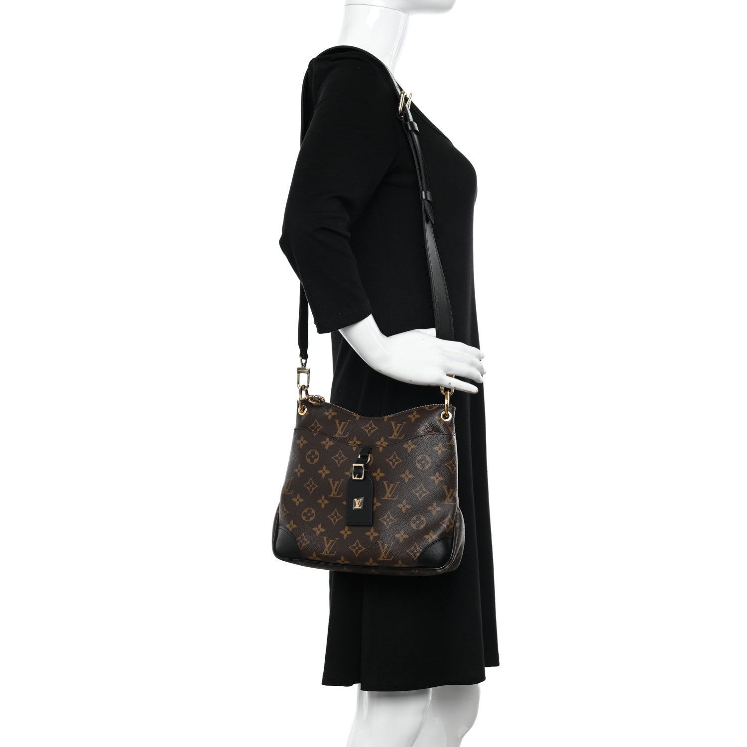 Louis Vuitton Monogram Odeon PM Black 2 of 9