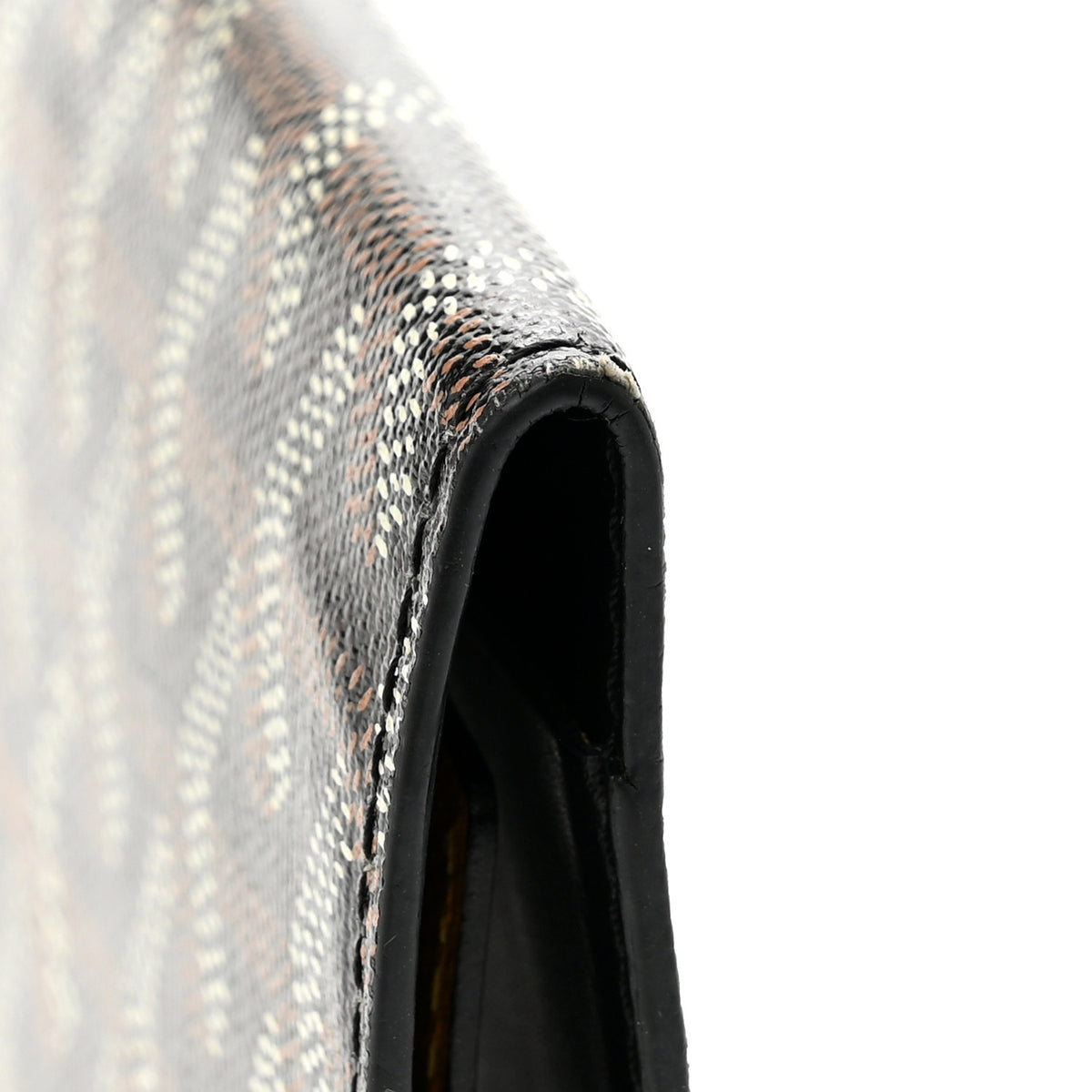 Goyardine Grenelle Passport Wallet Black Gold