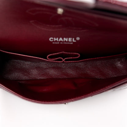 Chanel Patent Calfskin Quilted Medium Double Flap Burgundy 5 of 11