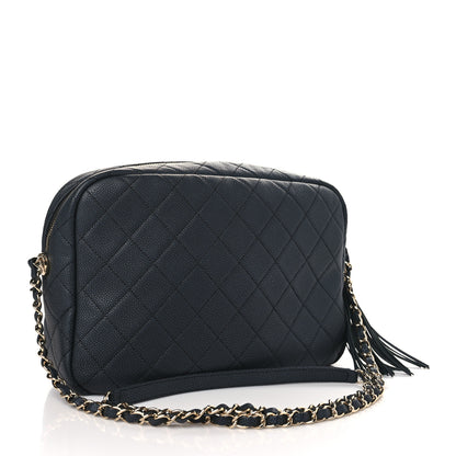 Chanel Caviar Quilted Large Coco Tassel Camera Case Dark Gray 3 of 10