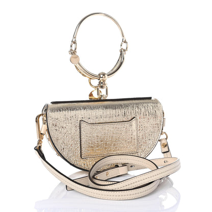 Chloe Metallic Calfskin Small Nile Bracelet Minaudiere Bag Gold 2 of 4