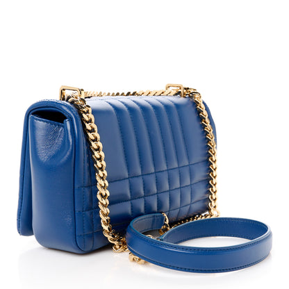 Burberry Lambskin Quilted Small Lola Bag Navy 3 of 10
