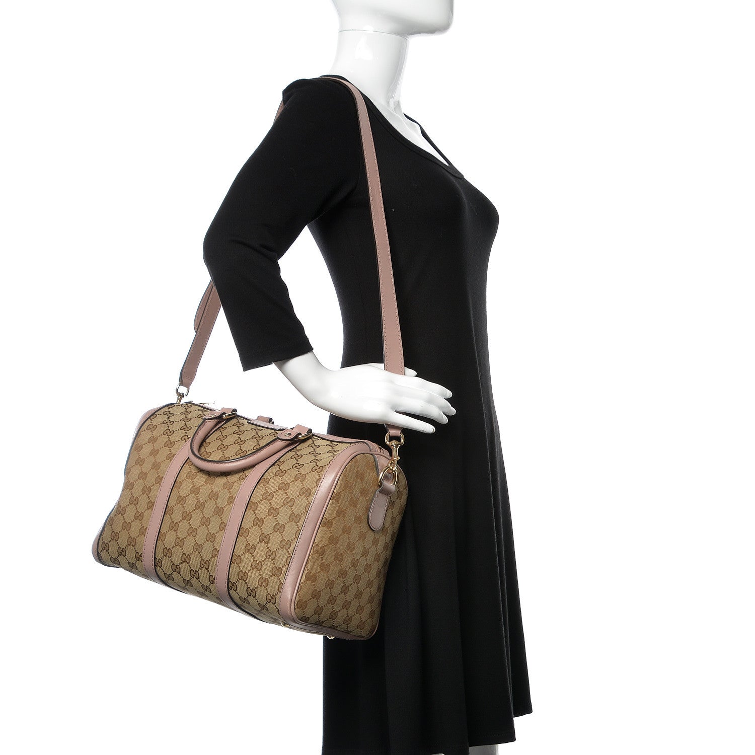 Gucci Monogram Medium Joy Boston Light Pink 2 of 17