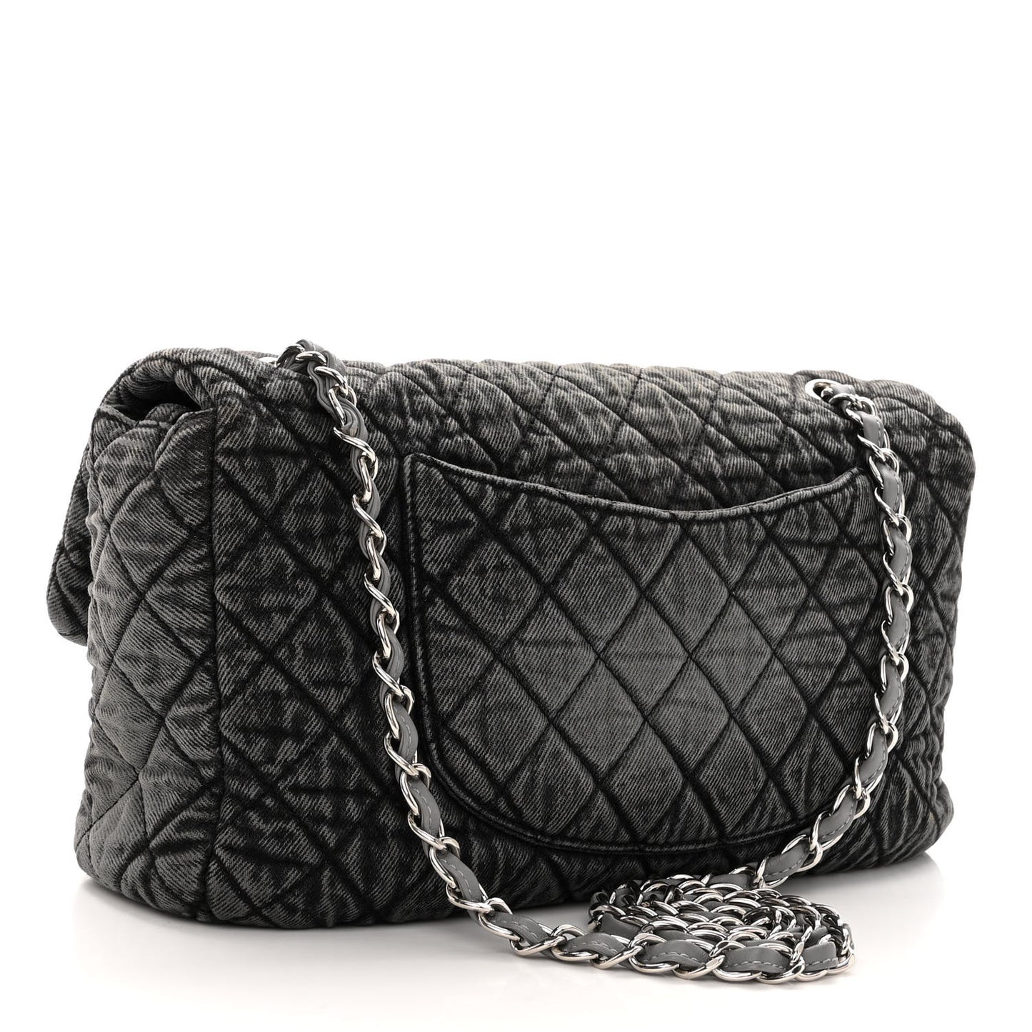 Denim Quilted Denimpression Flap Grey Black