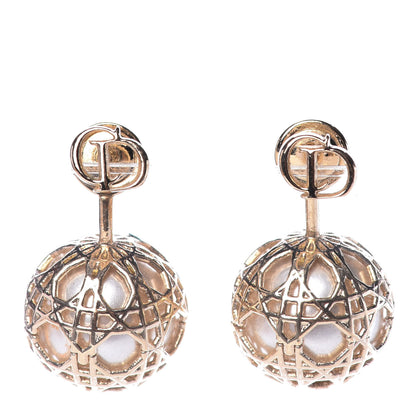 Christian Dior Pearl Secret Cannage Mise En Dior Tribales Earrings Gold 1 of 6