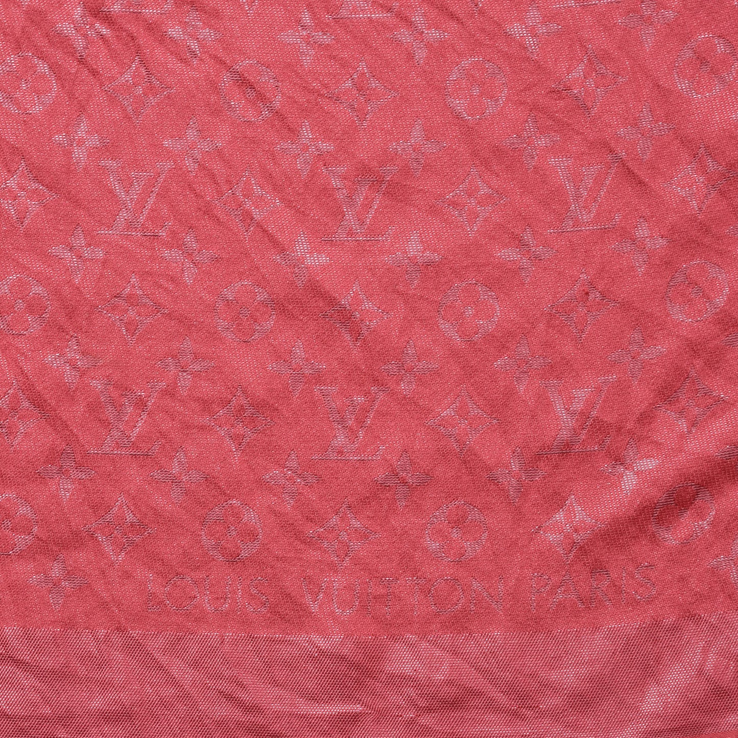 Silk Lurex Wool Monogram Shine Shawl Fuchsia