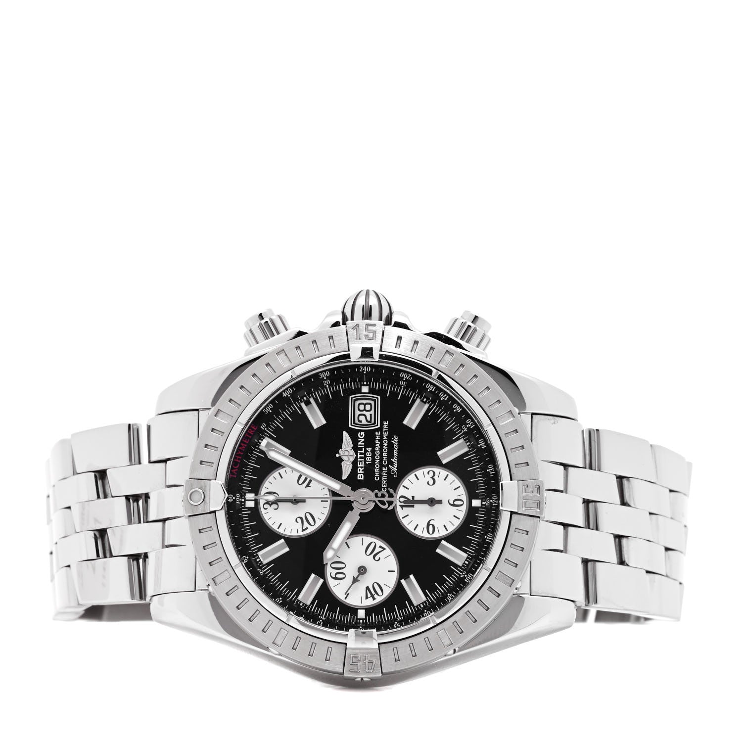 Breitling Stainless Steel 44mm Chronomat Evolution Automatic Chronograph Watch Black A13356 2 of 5