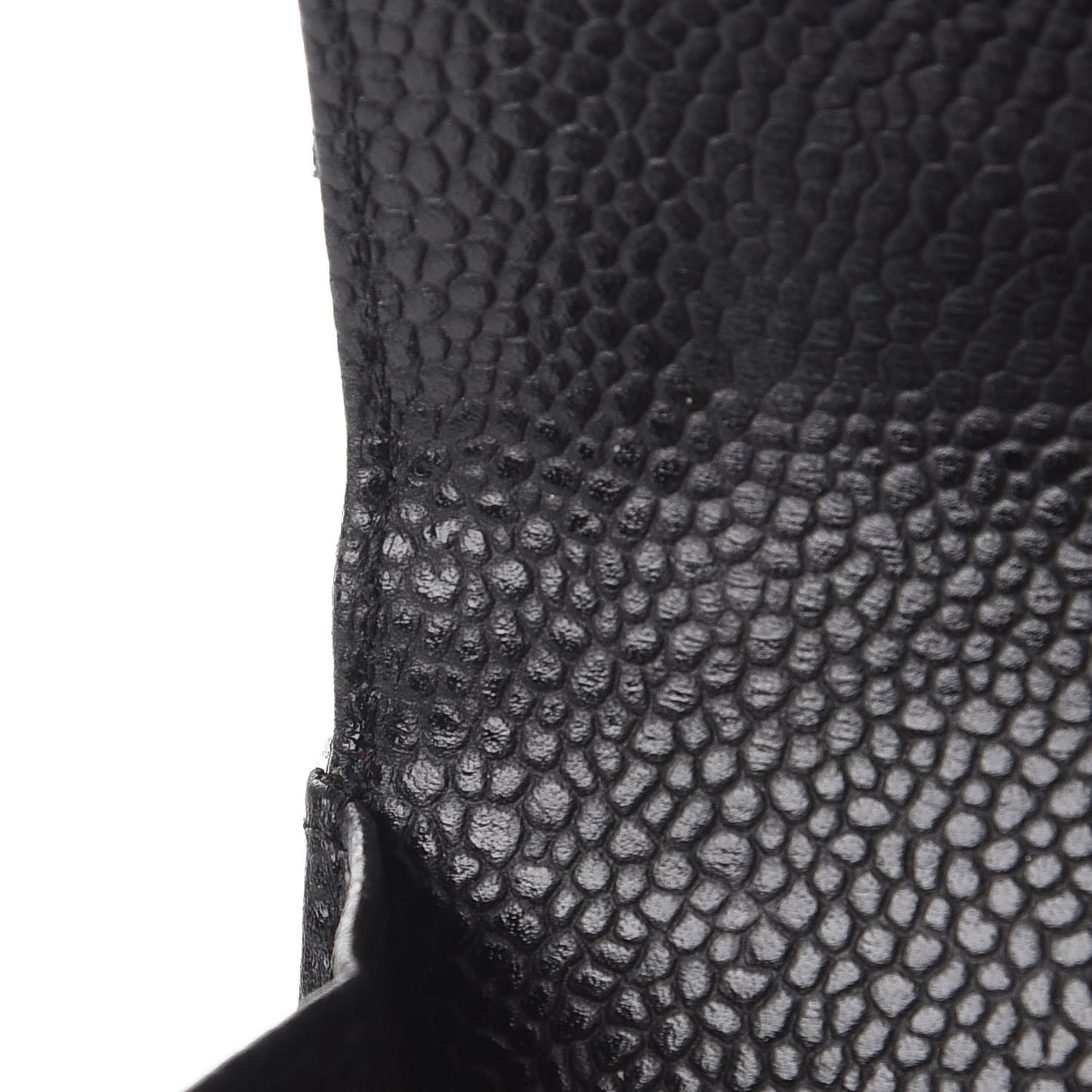 Caviar Quilted Flap Card Holder Black