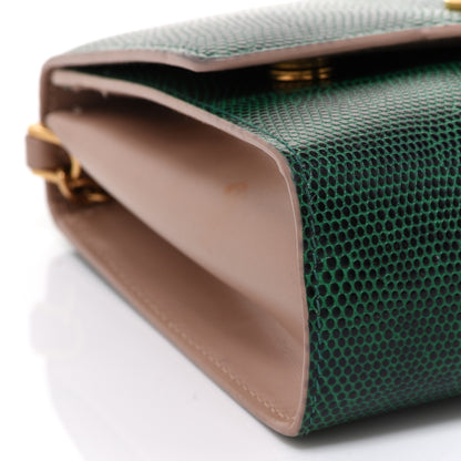 Dolce & Gabbana Iguana Calfskin Embossed Mini Welcome Crossbody Bag Green 7 of 10