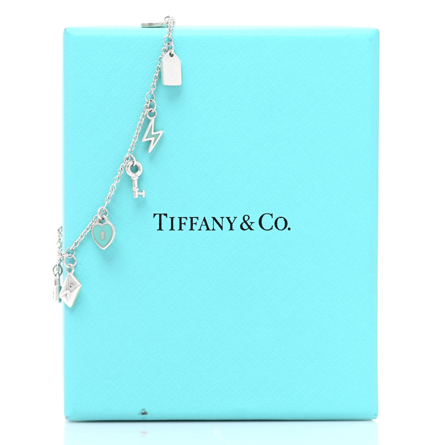 Tiffany Sterling Silver Enamel Love Notes Charm Bracelet Blue 4 of 4