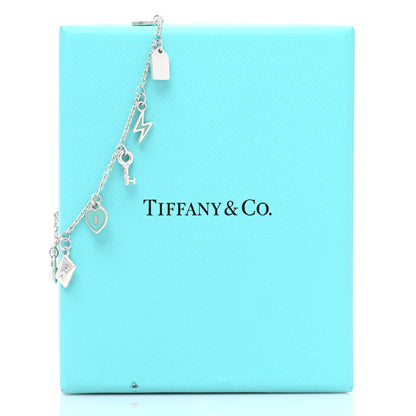 Tiffany Sterling Silver Enamel Love Notes Charm Bracelet Blue 4 of 4
