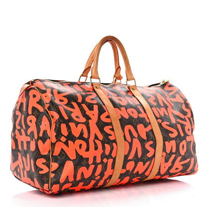 Louis Vuitton Monogram Graffiti Keepall 50 Orange 2 of 22